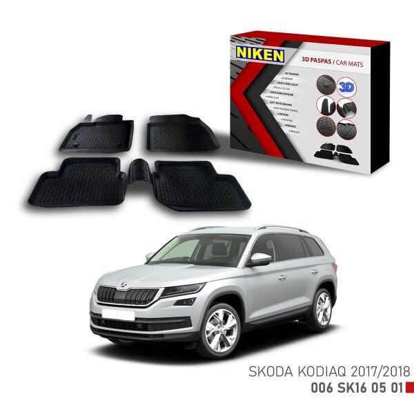 Skoda Kodiaq 2017 3D Paspas – Araca Özel Tam Uyumlu Dayanıklı Paspas