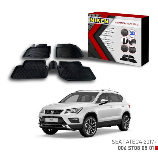 Seat Ateca 2017 3D Paspas – Araca Özel Dayanıklı ve Şık