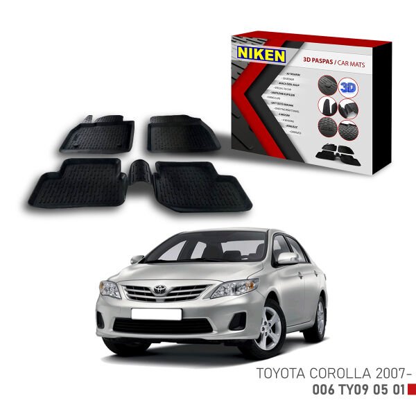 Toyota Corolla 2007 3D Paspas – Araca Özel Dayanıklı ve Şık