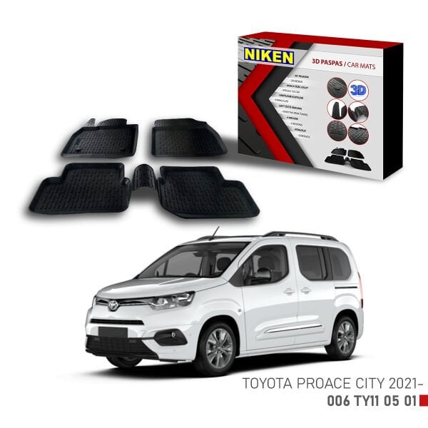Toyota Proace City 2021 3D Paspas – Araca Özel Dayanıklı ve Şık