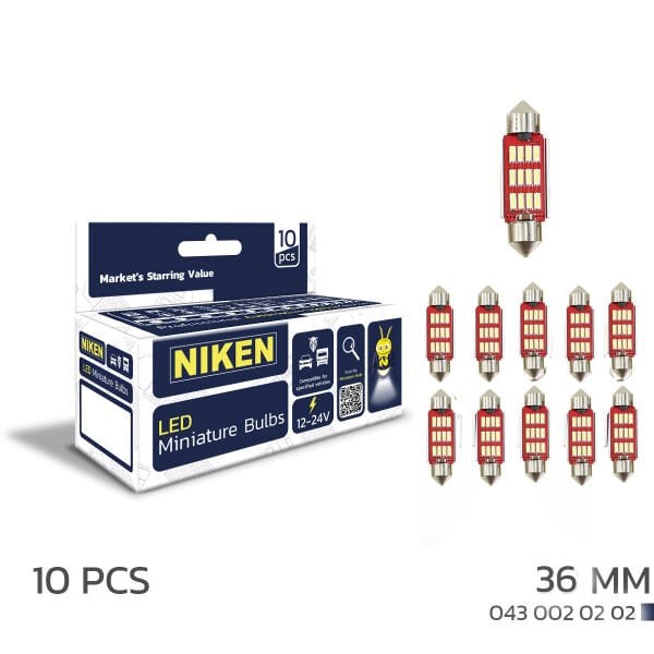 LED Sofit Canbus LED 36mm (10’lu Set) | Beyaz Hatasız Araç İç Aydınlatma Ampulü