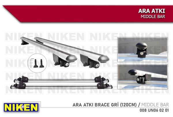 Ara Atkı Brace Gri 120 cm – Geniş Destekli Konforlu Oto Boyun Aksesuarı