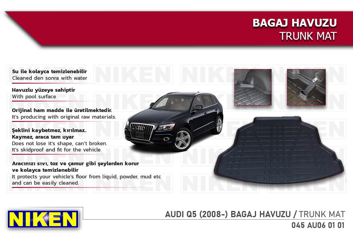 Audi Q5 2008- Bagaj Havuzu – Araca Özel Dayanıklı Koruma