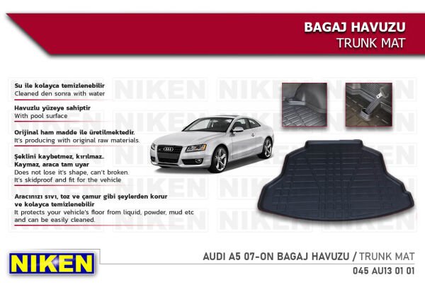 Audi A5 2007- Bagaj Havuzu – Araca Özel Dayanıklı Koruma