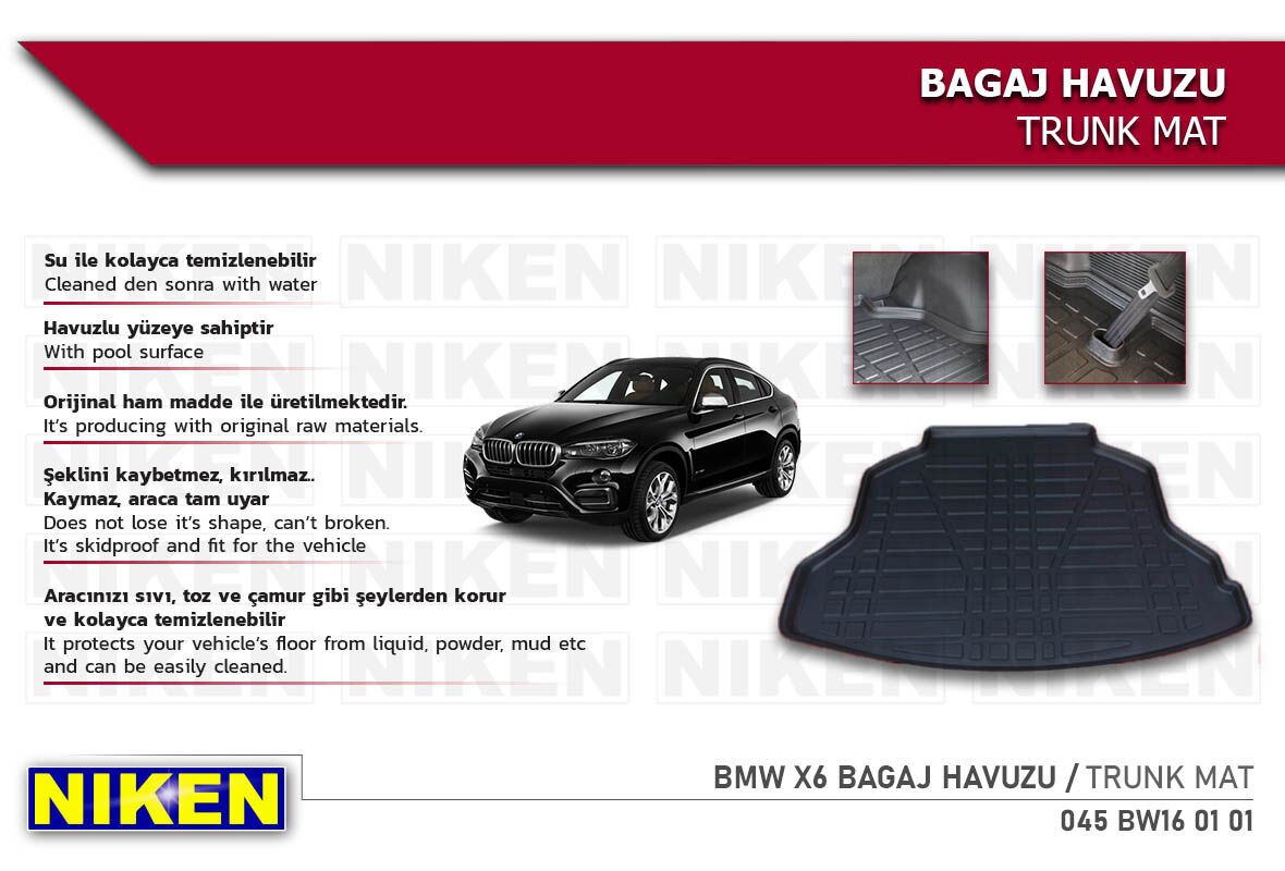 BMW X6 Bagaj Havuzu – Araca Özel Dayanıklı ve Kaymaz Koruma