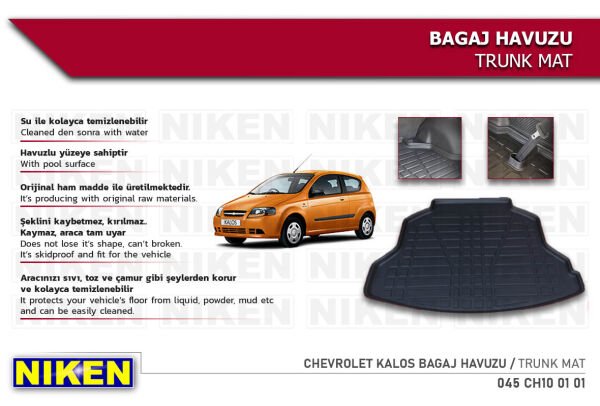Chevrolet Kalos Bagaj Havuzu – Araca Özel Dayanıklı Koruma