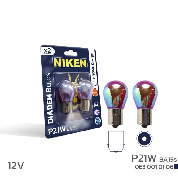Niken P21W Diadem 12V Amber Ampul BA15s 2’li Paket | 93 Tip Sinyal Ampul
