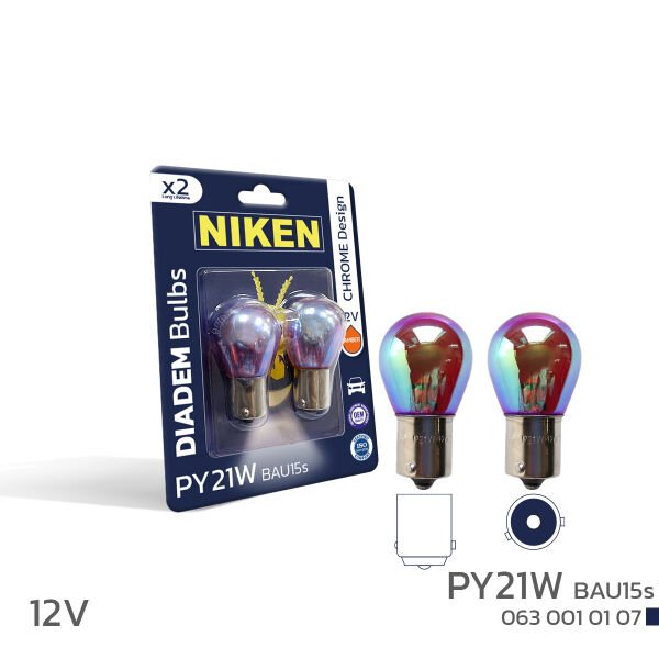 Niken PY21W Diadem 12V Amber Sinyal Ampul BAU15s 2’li Paket | 93 Tip Oto Ampul