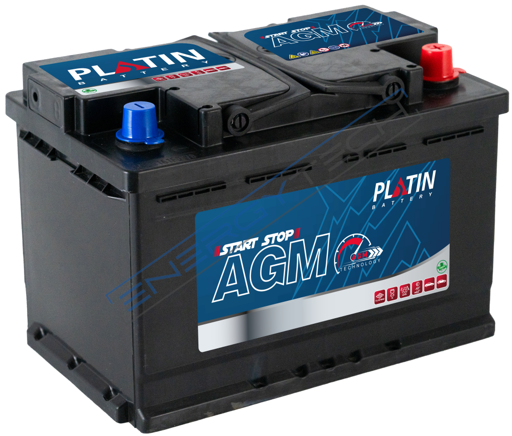 12 V 70 Ah AGM Platin Akü L3 Kasa Düz MF Tüm Kenar Tırnaklı Start Stop Uyumlu