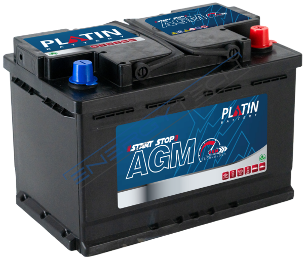 12 V 70 Ah AGM Platin Akü L3 Kasa Düz MF Tüm Kenar Tırnaklı Start Stop Uyumlu