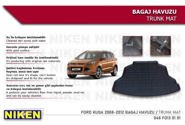 Ford Kuga 2008-2012 Bagaj Havuzu – Araca Özel Dayanıklı Koruma