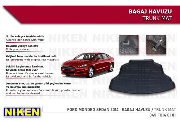 Ford Mondeo Sedan 2014- Bagaj Havuzu – Araca Özel Dayanıklı Koruma