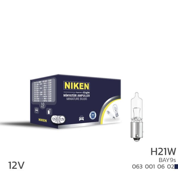 NIKEN 12V H21W Ampul BAY9S 10’lu Oto Sinyal ve Fren Ampulü