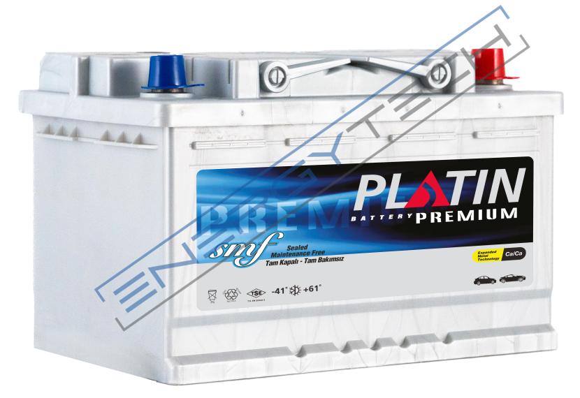 12 V 75 Ah Platin Akü L3 Kasa Düz SMF Uzun Kenar Tırnaklı