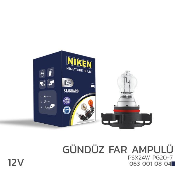NIKEN 12V PSX24W PG20-7 Gündüz Far Ampulü