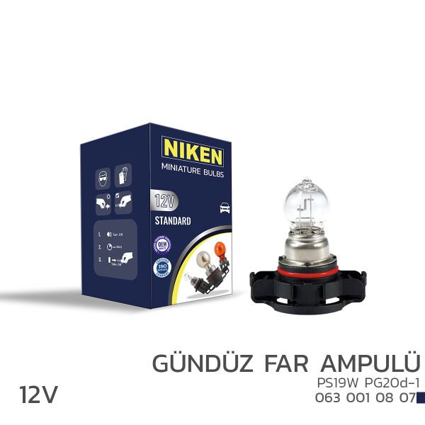 NIKEN 12V PS19W PG20d-1 Gündüz Far Ampulü