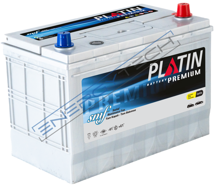 12 V 90 Ah Platin Akü N70 Kasa Düz SMF Uzun Kenar Tırnaklı