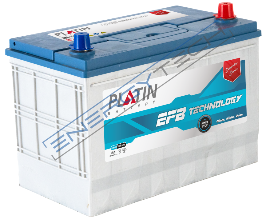 12 V 90 Ah EFB Platin Akü N70 Kasa Düz SMF Tırnaksız Start Stop Uyumlu