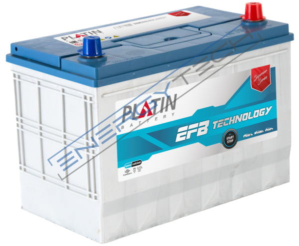 12 V 90 Ah EFB Platin Akü N70 Kasa Düz SMF Tırnaksız Start Stop Uyumlu