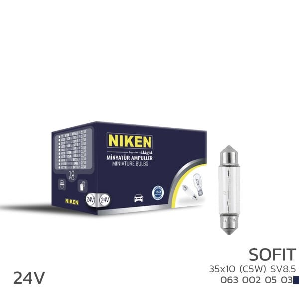 NIKEN 24V C5W Sofit 35x10 SV8.5 Ampul 10’lu