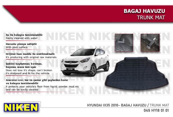 Hyundai ix35 2010- Bagaj Havuzu – Aracınıza Özel Dayanıklı Koruma