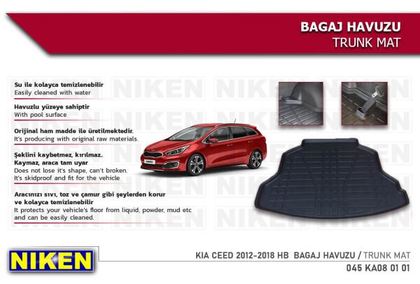 Kia Ceed 2012-2018 HB Bagaj Havuzu – Aracınıza Özel Dayanıklı Koruma