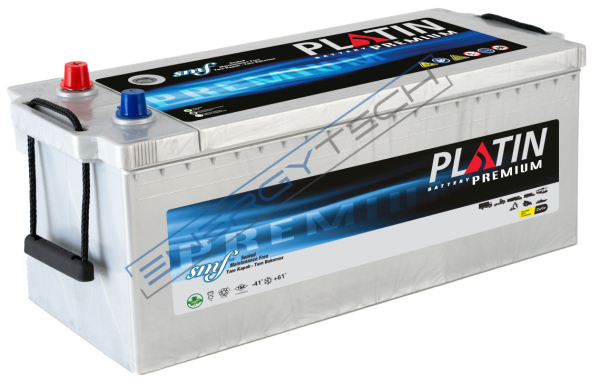 12 V 180 Ah EFB Platin Akü D5 Kasa Düz SMF Tırnaksız Start Stop Uyumlu