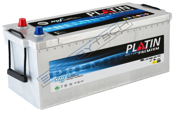 12 V 180 Ah EFB Platin Akü D5 Kasa Düz SMF Tırnaksız Start Stop Uyumlu