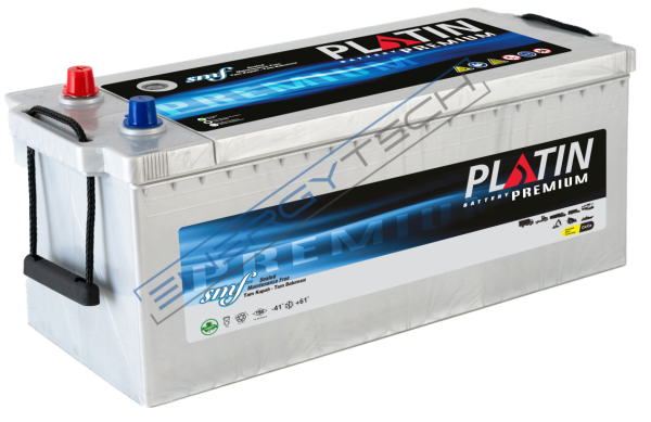 12 V 180 Ah EFB Platin Akü D5 Kasa Düz SMF Tüm Kenar Tırnaklı Start Stop Uyumlu