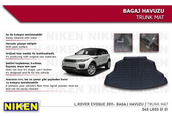 Land Rover Evoque 2011 Bagaj Havuzu – Dayanıklı ve Araçla Tam Uyumlu