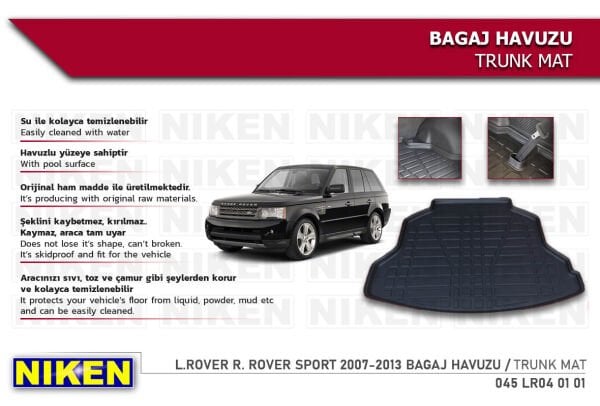 Land Rover Range Rover Sport 2007-2013 Bagaj Havuzu – Dayanıklı ve Araçla Tam Uyumlu