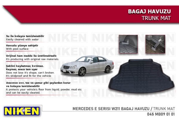 Mercedes E Serisi W211 Bagaj Havuzu – Dayanıklı ve Araçla Tam Uyumlu