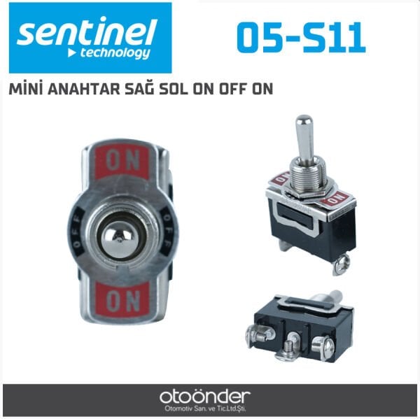 Sentinal Mini Anahtar Sağ Sol On Off On Universal