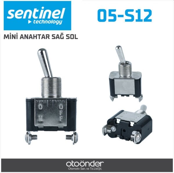 Sentinal Mini Anahtar Sağ Sol On Off Yandan Yazılı Universal