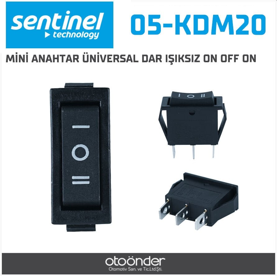 Mini Anahtar Üniversal Dar Işıksız On Off On Sentinal Dayanıklı Gövde Güvenilir Kontrol Anahtarı