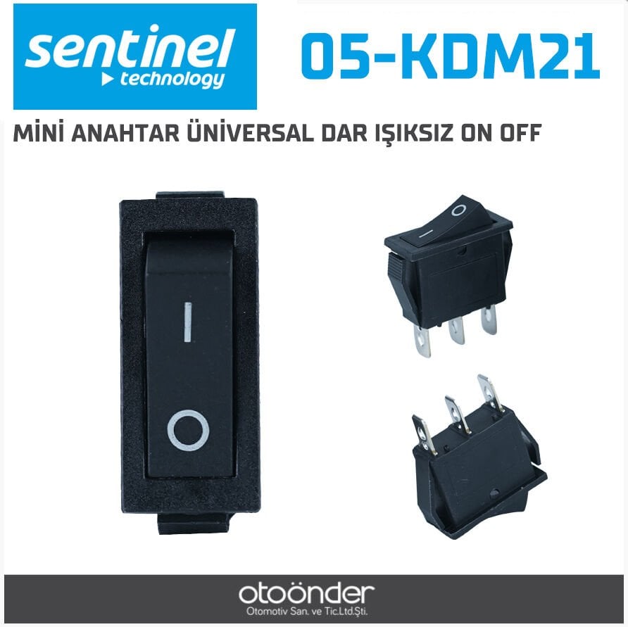 Mini Anahtar Üniversal Dar Işıksız On Off Sentinal Dayanıklı Gövde Güvenilir Açma Kapama Anahtarı