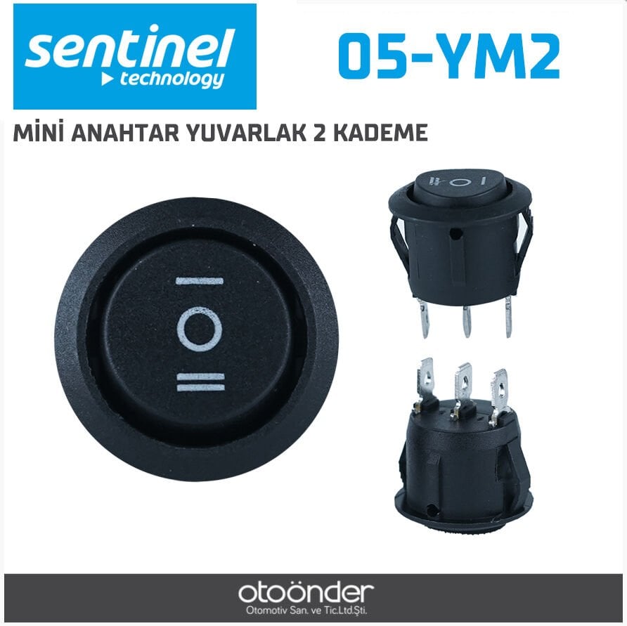 Mini Anahtar Yuvarlak 2 Kademe Sentinal Dayanıklı Gövde Güvenilir Kademe Kontrol Anahtarı