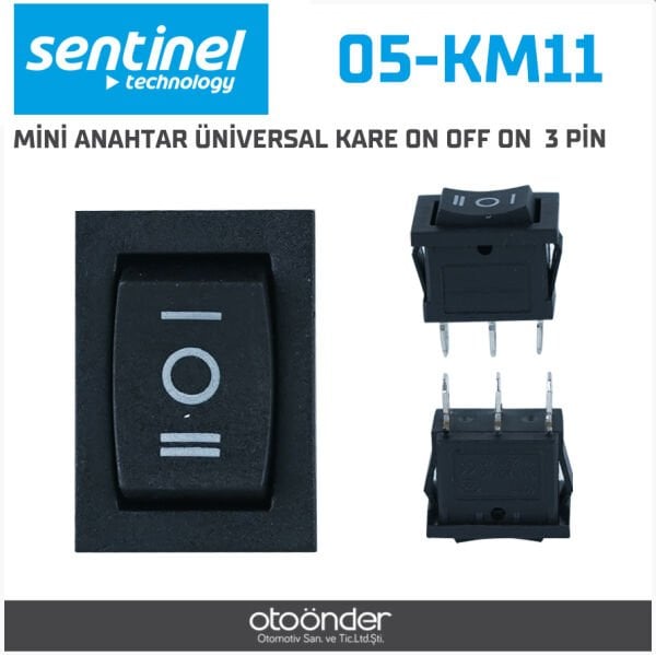 Mini Anahtar Üniversal Kare On Off On 3 Pin Sentinal Dayanıklı Gövde Güvenilir Çok Konumlu Kontrol Anahtarı