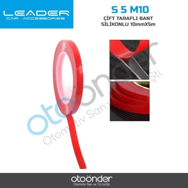 Çift Taraflı Bant Silikonlu 10 mm x 5 mt S Sentinal Güçlü Yapışma Dayanıklı Sabitleme Çözümü
