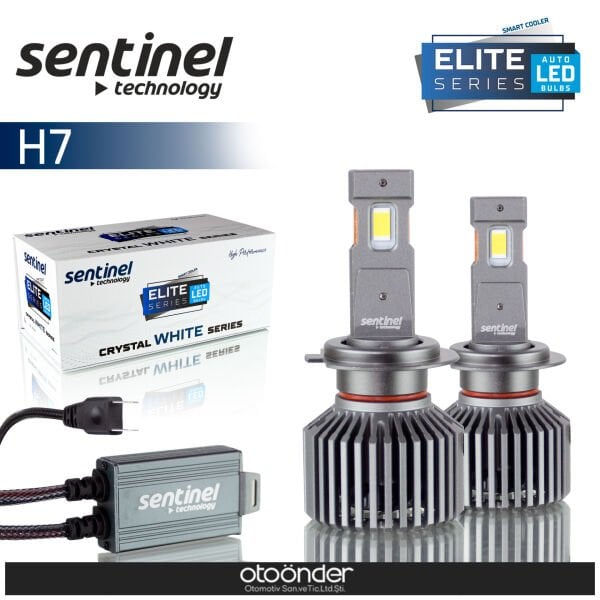 Elite H7 LED Xenon Ampül Set Sentinal Güçlü Beyaz Işık Uzun Ömürlü