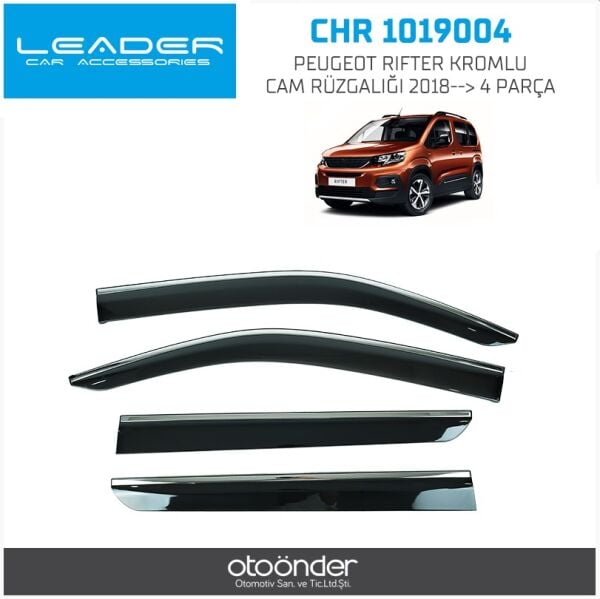 Peugeot Rifter Kromlu Cam Rüzgarlığı 2018 Sentinal 4lü Set