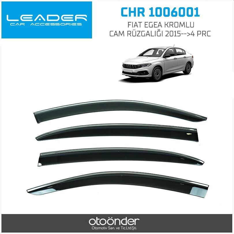 Fiat Egea Kromlu Cam Rüzgarlığı 2015 Sentinal 4lü Set