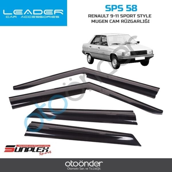 Renault 9–11 Sport Style Mugen Cam Rüzgarlığı 1985–2000 4 Parça Sentinal