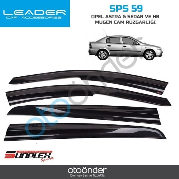 Opel Astra G HB/SD Mugen Cam Rüzgarlığı 1998–2003 4 Parça Sentinal