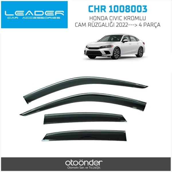 Honda Civic Kromlu Cam Rüzgarlığı 2022– Sentinal