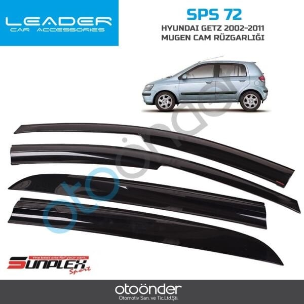 Hyundai Getz Mugen Cam Rüzgarlığı 2002–2011 Model Sentinal 4 Parça Yan Cam Rüzgarlığı