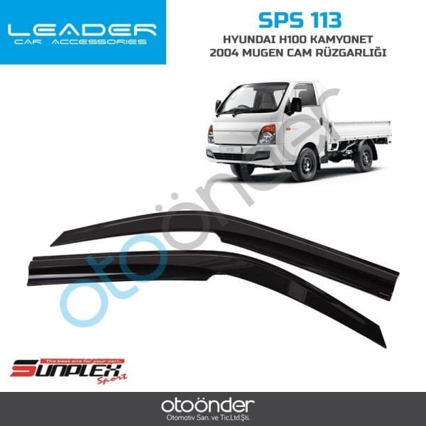 Hyundai H100 Kamyonet Mugen Cam Rüzgarlığı 2004–2024 Model Sentinal 2 Parça Yan Cam Rüzgarlığı
