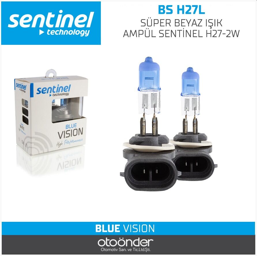 Sentinal H27-2W Süper Beyaz Işık Ampül 12V Yüksek Görüş Sağlayan Oto Far Ampulü